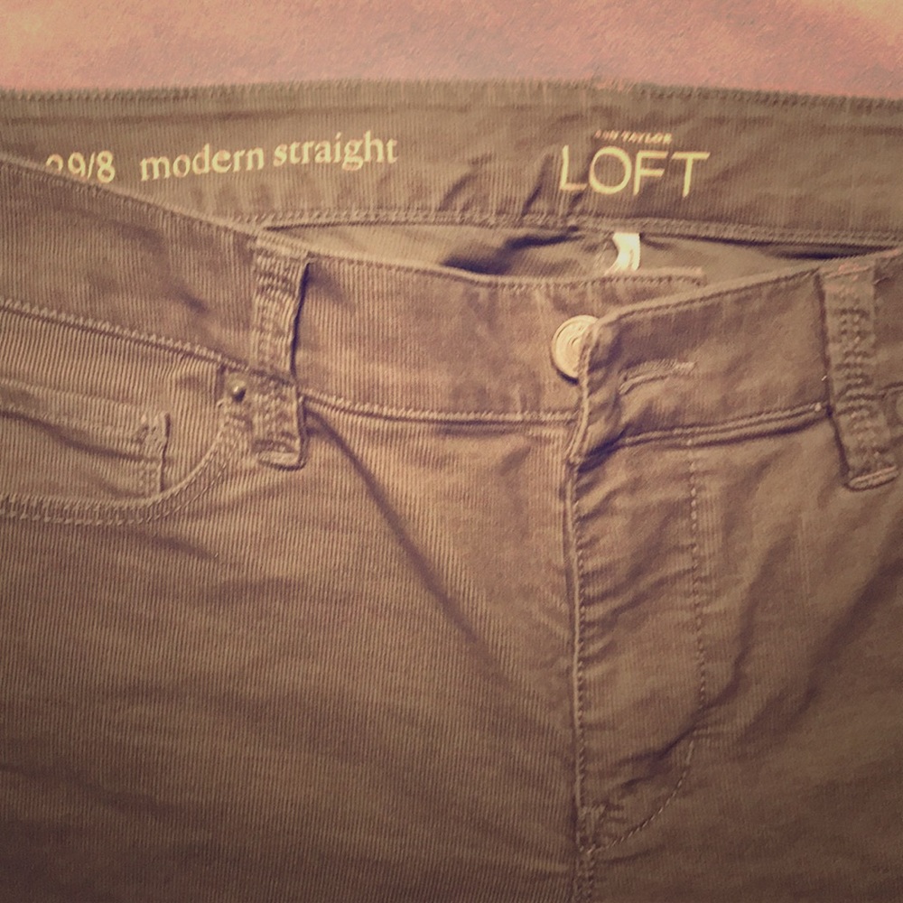 LOFT gray corduroy pants